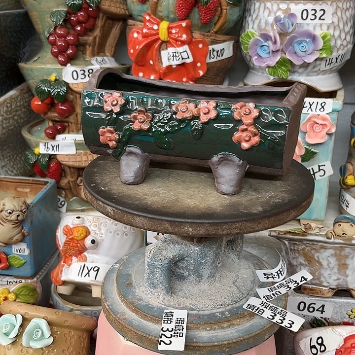 紫砂花盆粗陶材质多肉花盆
