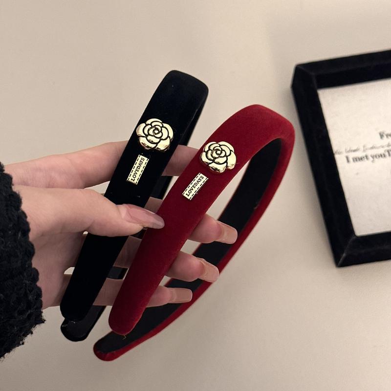 日韩少女女发箍欧美风秋冬原创设计发饰丝绒少女风