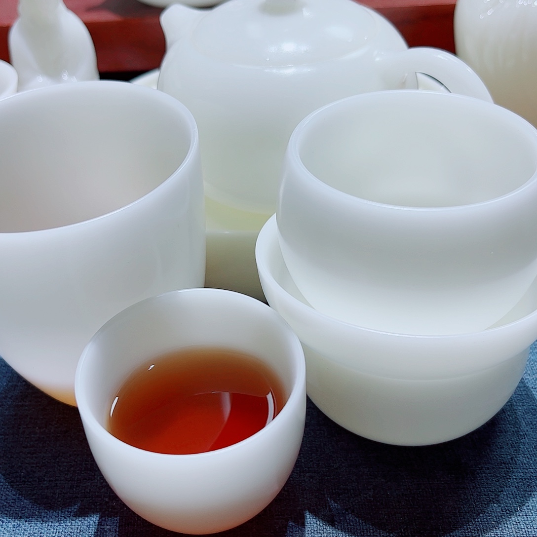 陶瓷素烧璞玉1壶6杯套组安全