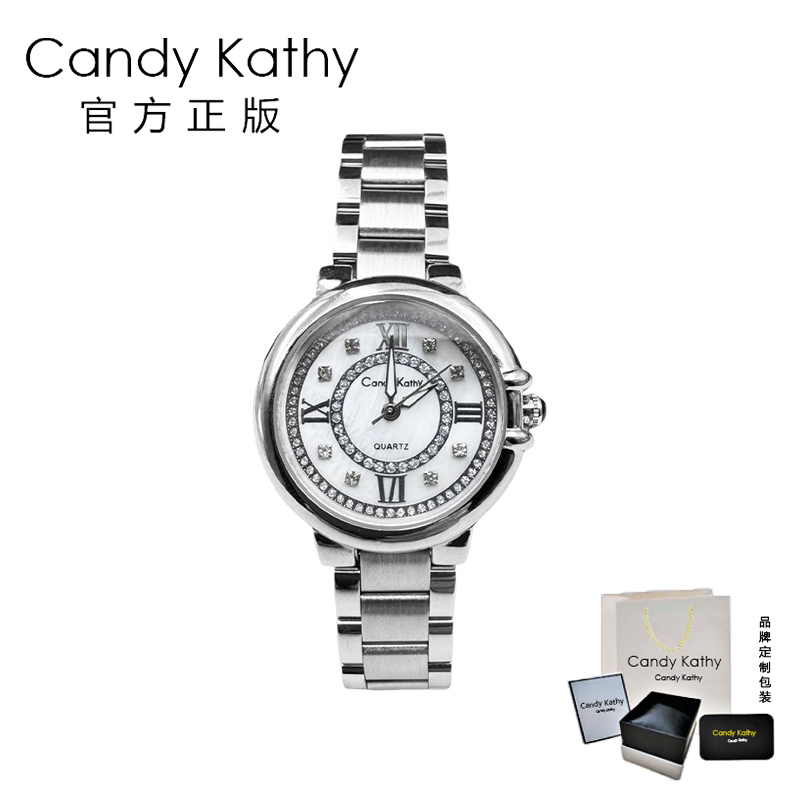 Candy Kathy【官方正版】ck2302双色魅雅昙花轻奢时尚夜光女士腕表