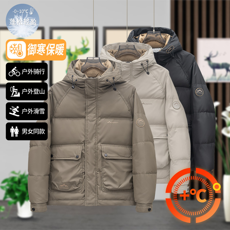 974-8882 冬季御寒保暖锁温防寒服男女百搭时尚休闲潮流断码外套