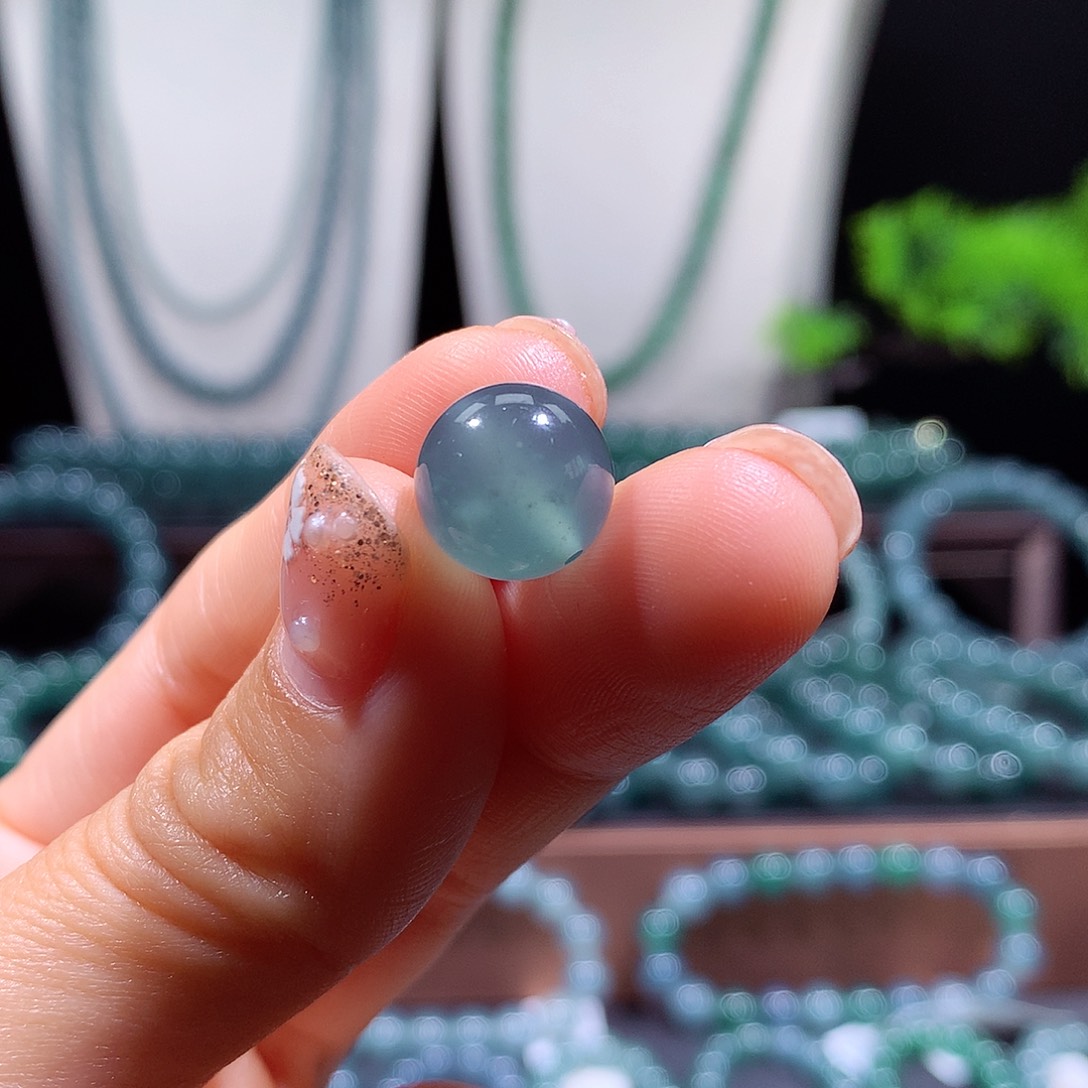 翡翠未镶嵌手链天然a货翡翠单珠12