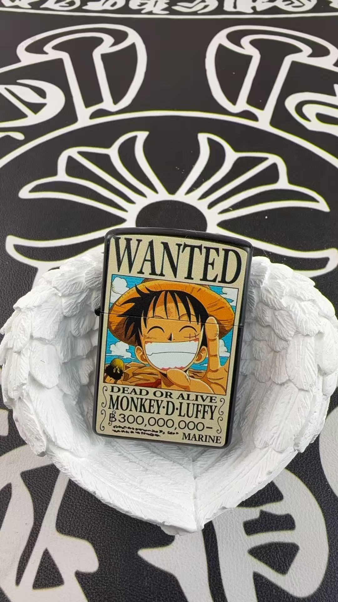 彩绘路飞男士财进宝防风工艺创意打火机防风打火机个性原装卡通