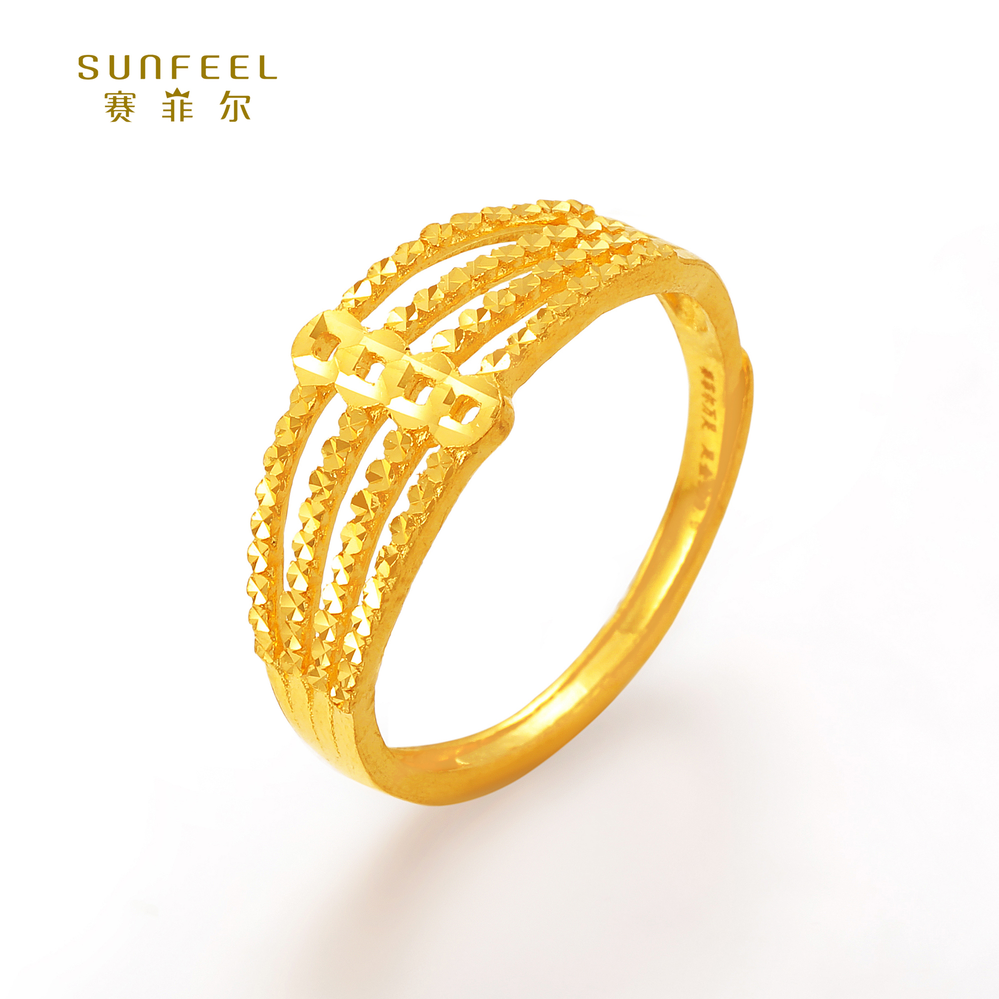 SUNFEEL/赛菲尔【一店】足金精炫金艺术戒指 HJ22051806