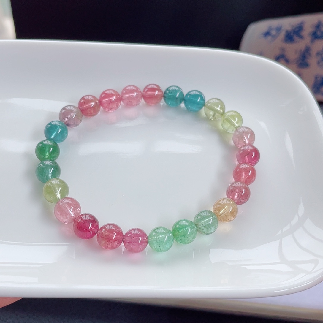 未镶嵌手链碧玺7mm左右