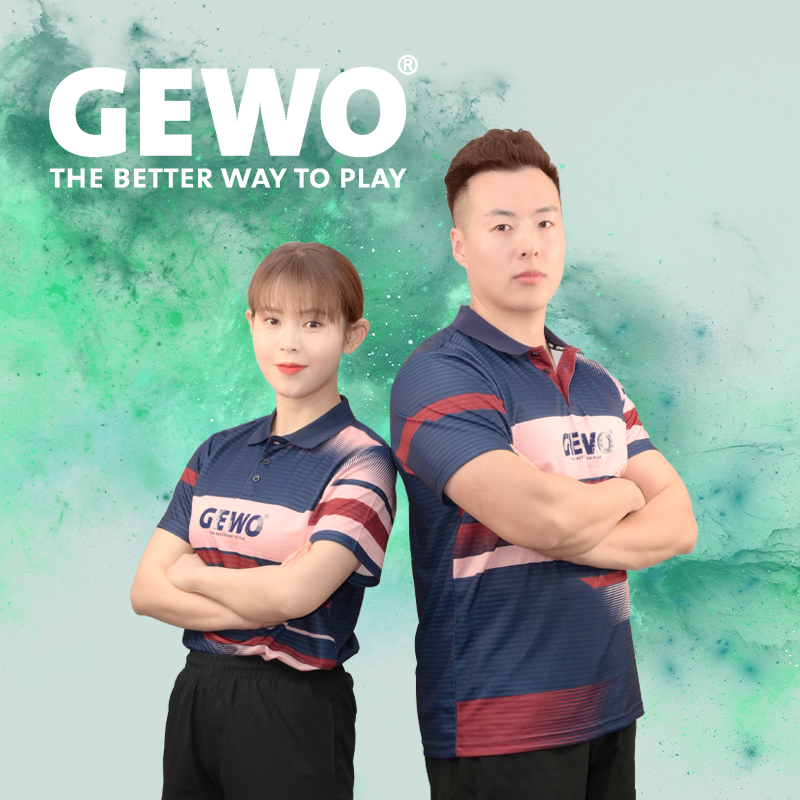 GEWO杰沃夏季乒乓球短袖T恤上衣男女同款比赛训练运动服速干透气