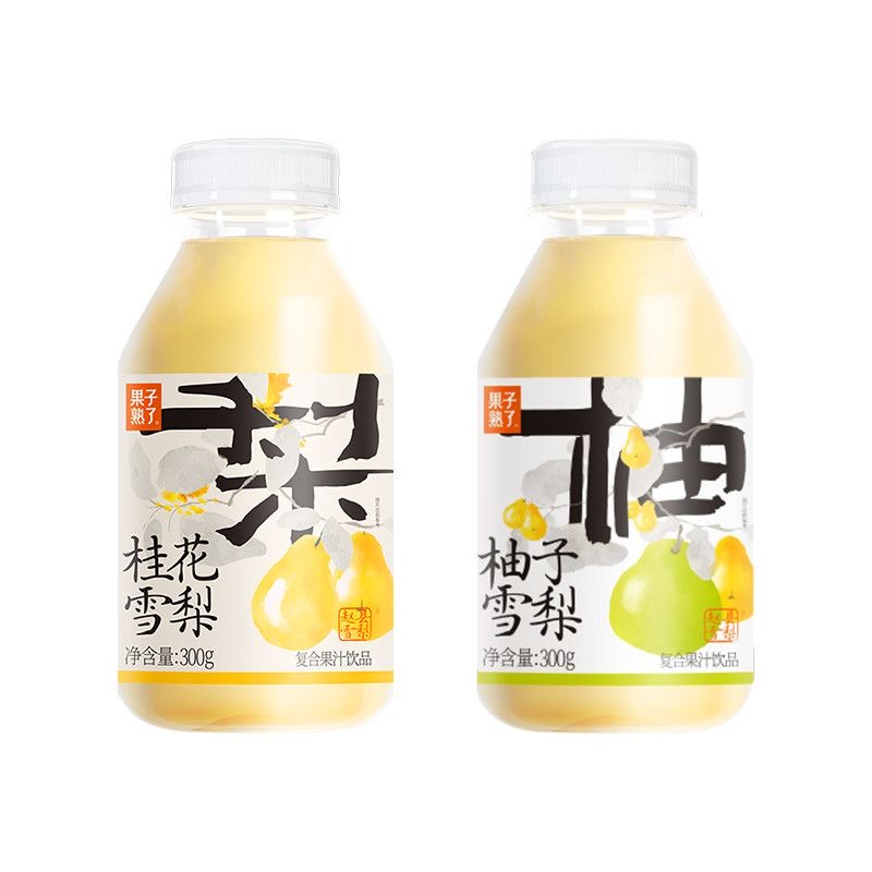 果子熟了桂花/柚子雪梨300g*6瓶口味随机保质期至26年3月