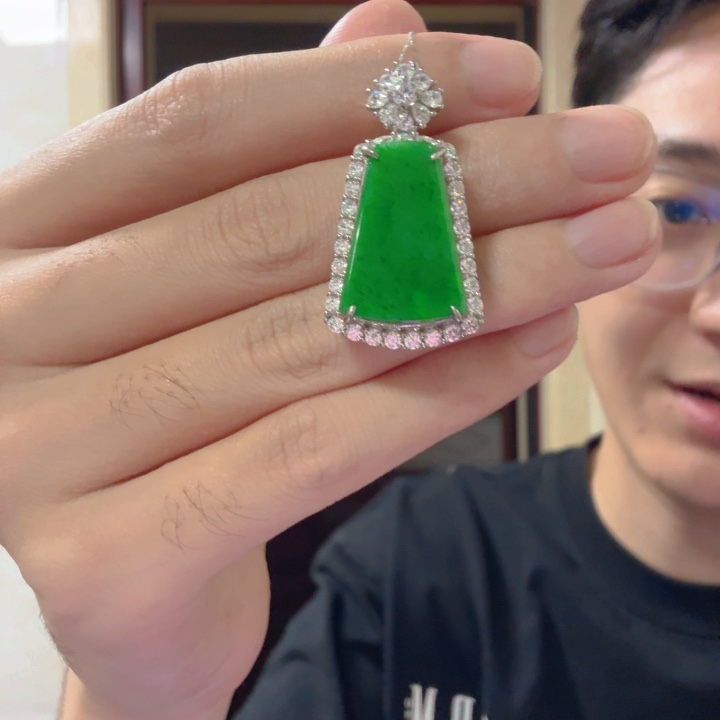 翡翠银S925镶嵌颈饰