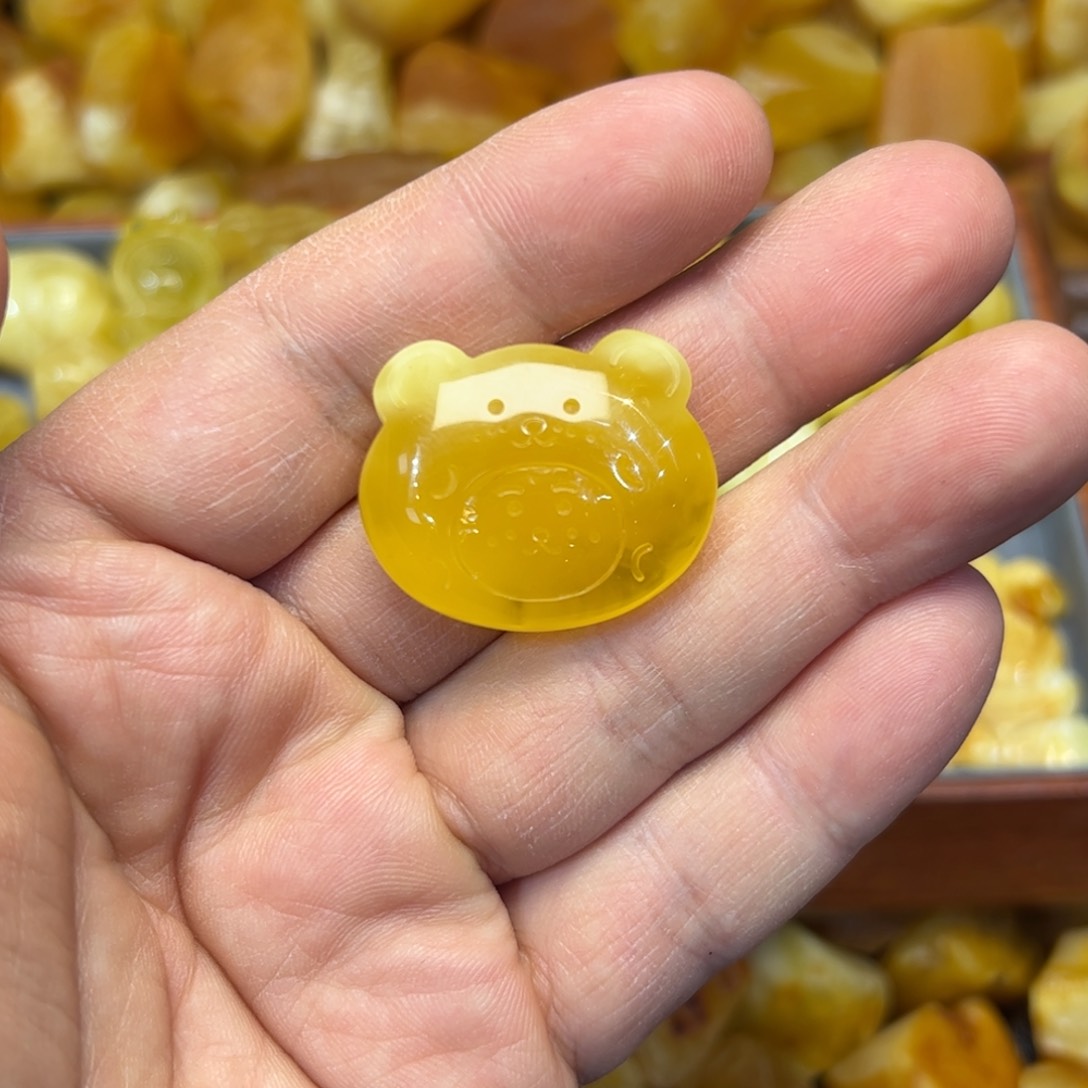 琥珀裸石未镶嵌浅*·吊坠