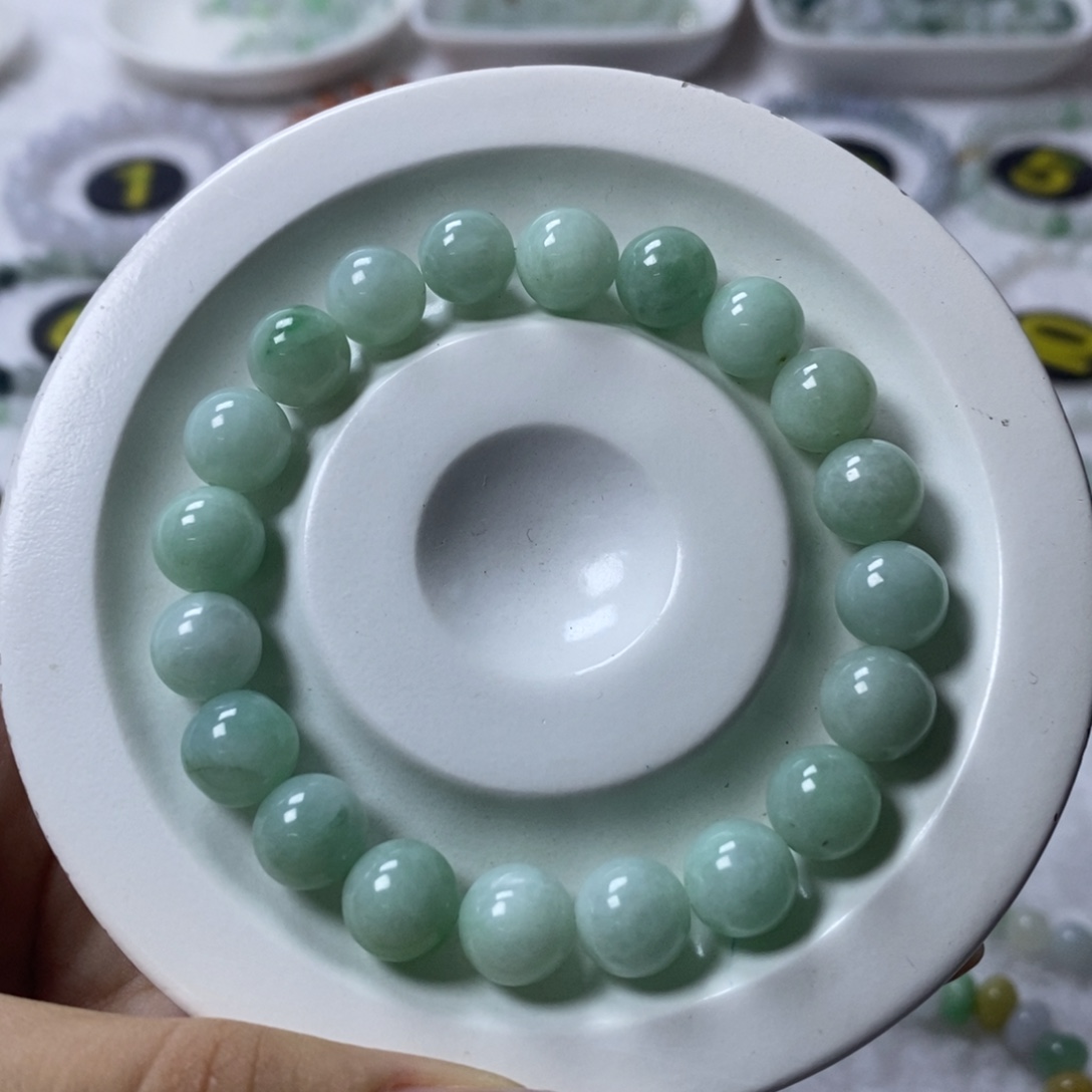未镶嵌手链翡翠果绿色卡9