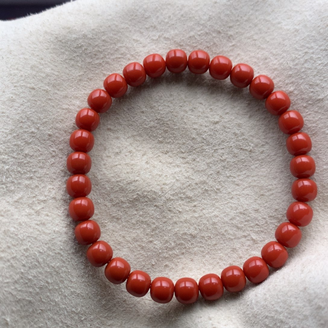 南红玛瑙未镶嵌保山天然原矿南红6mm+锦红手串