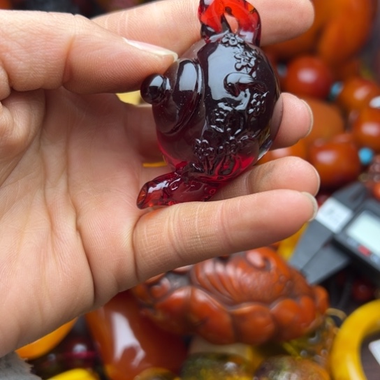 琥珀（花珀）手串未镶嵌蜜蜡