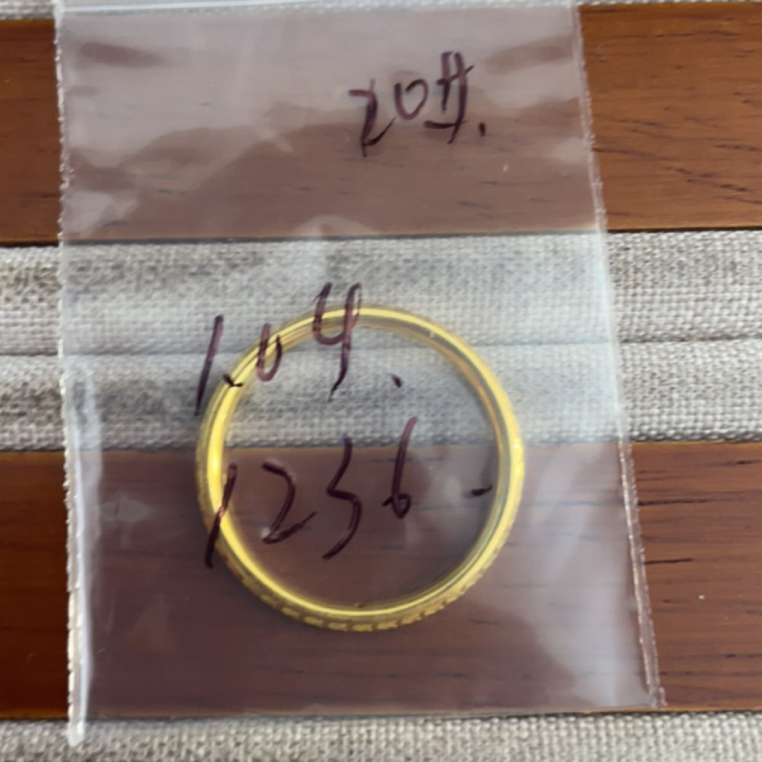 克重1.04 20号 圆筒碎冰冰戒指 足金999