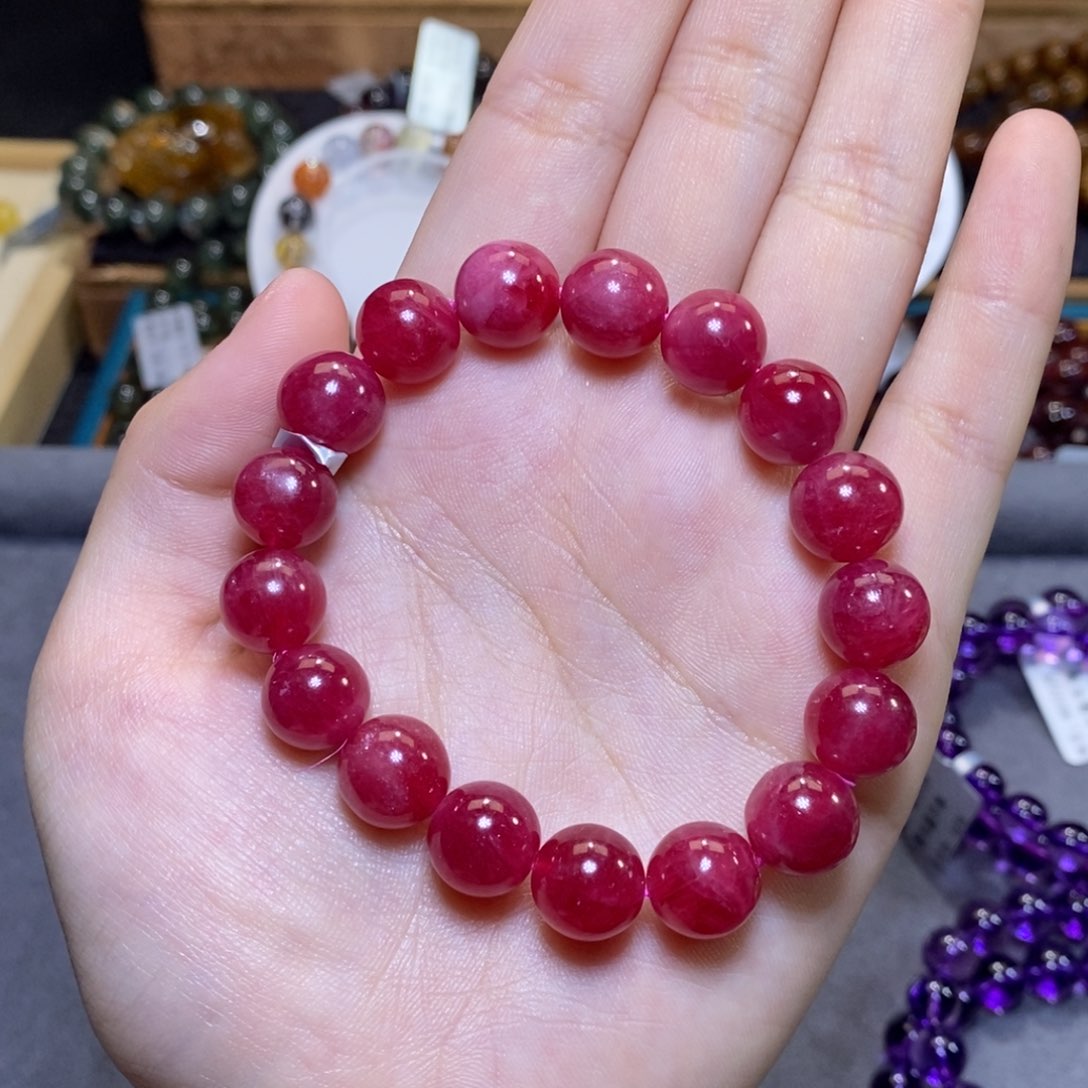 蔷薇辉石手串未镶嵌手串