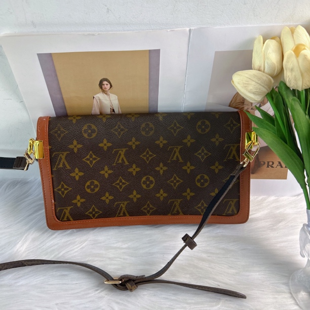 95新 LouisVuitton/路易威登 路易威登老花翻盖单肩包