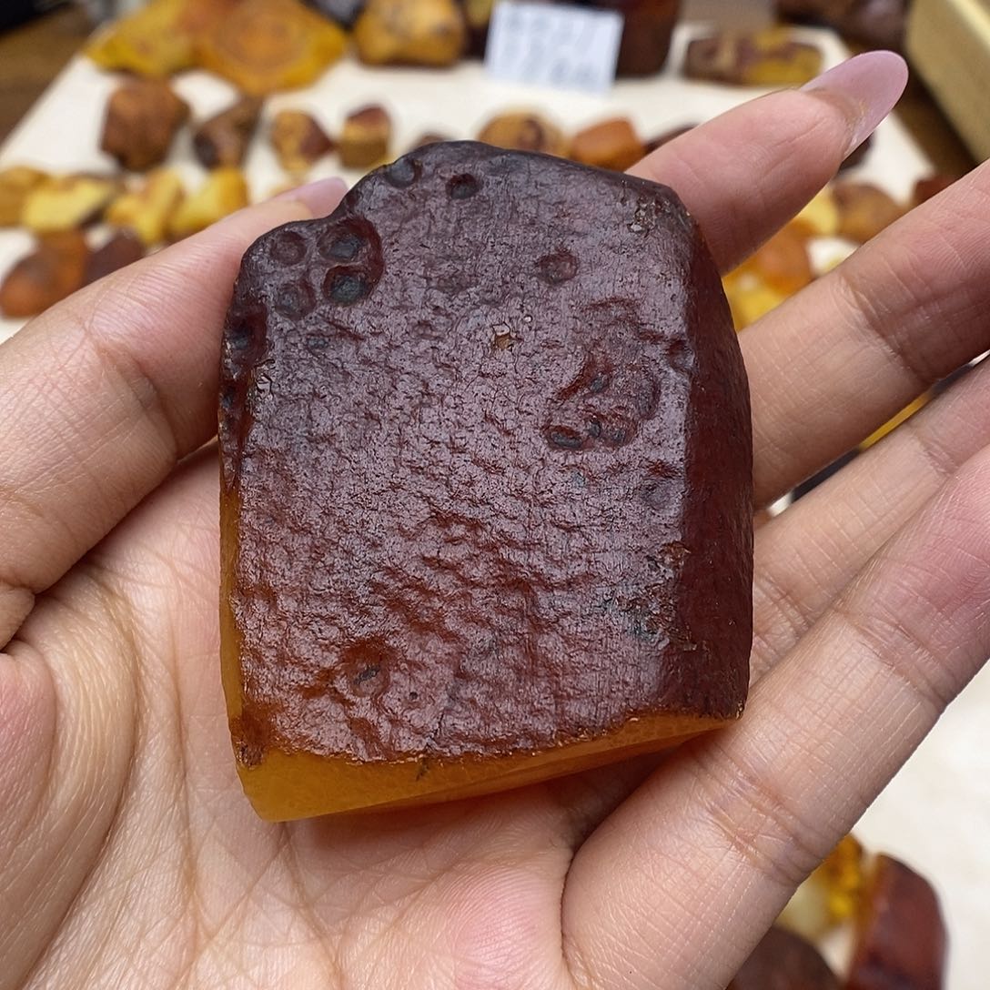 定制琥珀琥珀蜜蜡原石  包雕刻