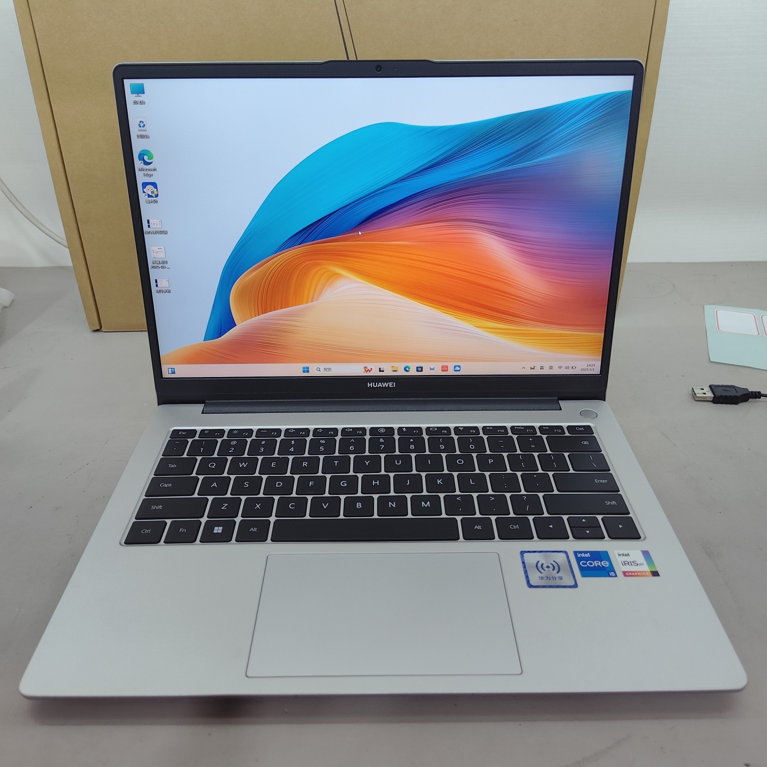 95新 Huawei/华为 华为MateBookD14 2023款i5 1240P/16/512办公本