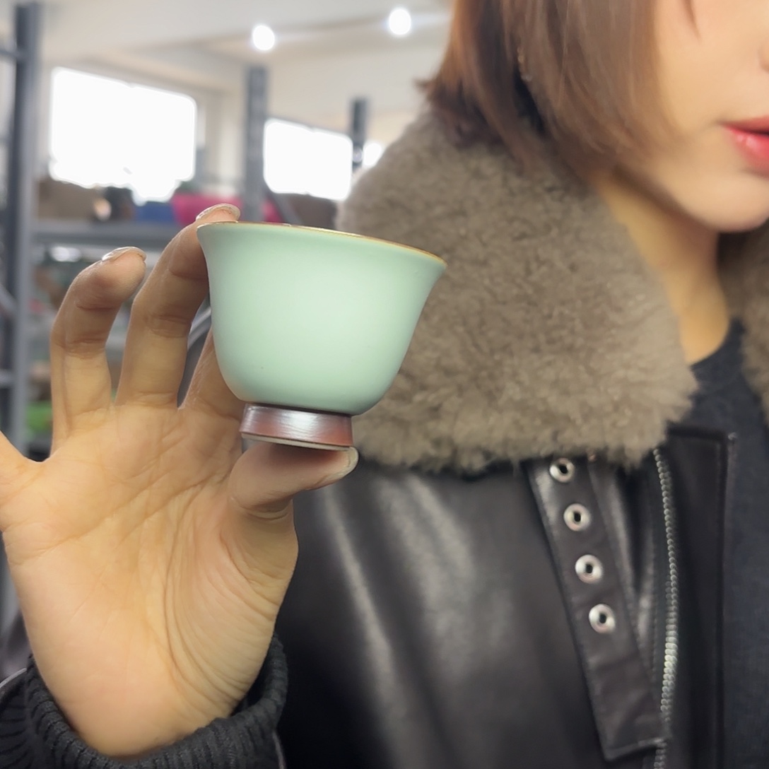 龙泉云间青瓷小米茶器