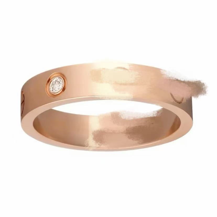 合金戒指 戒指  时尚LOVE单钻戒指优雅气质百搭