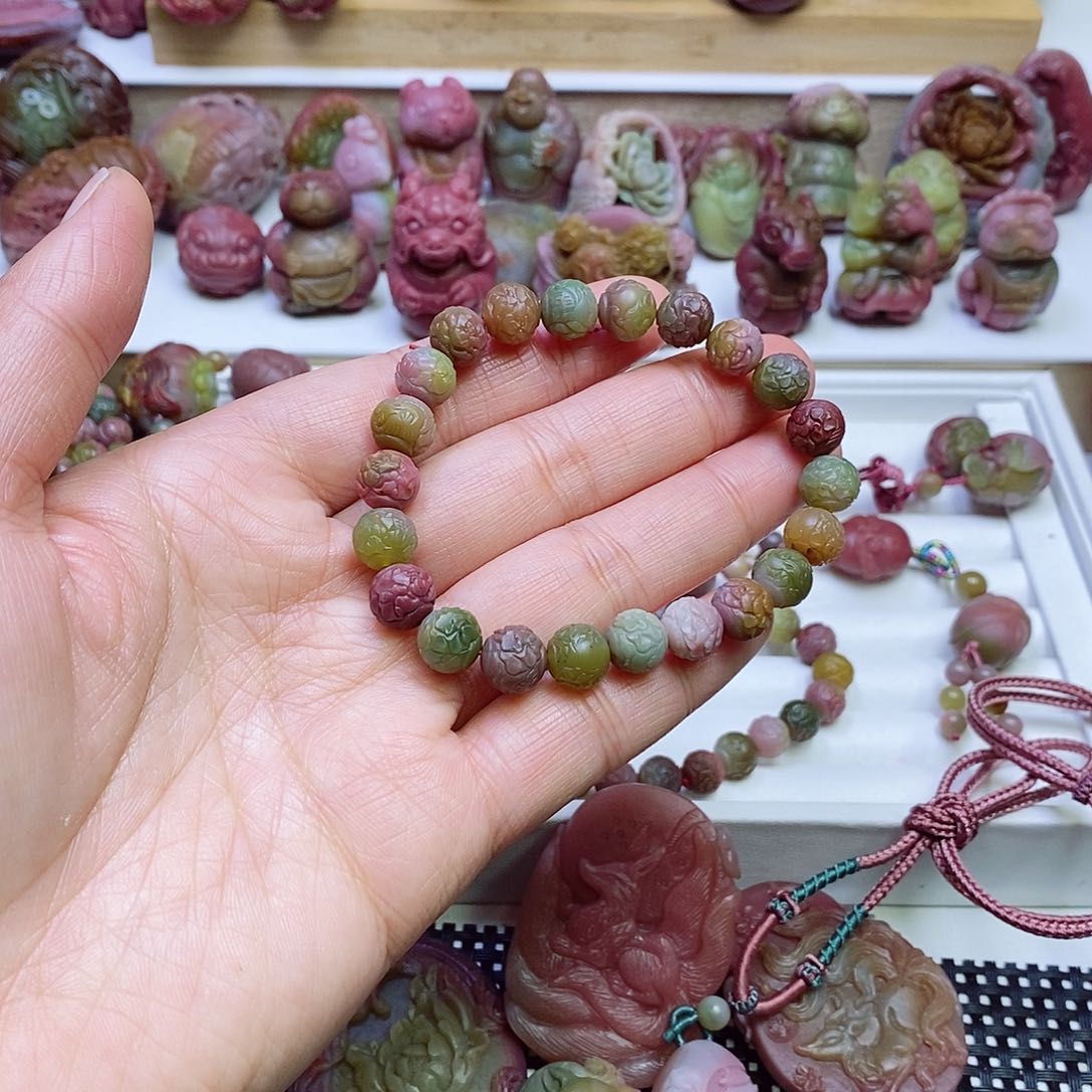 玛瑙/玉髓盐源玛瑙手链未镶嵌