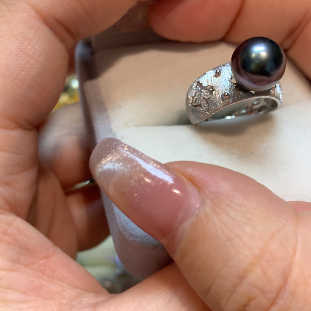 海水珍珠戒指银S925镶嵌