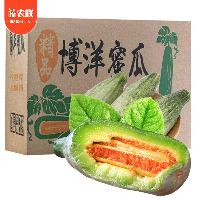 蔬农联 羊角蜜甜瓜羊角脆蜜瓜精选带箱5斤
