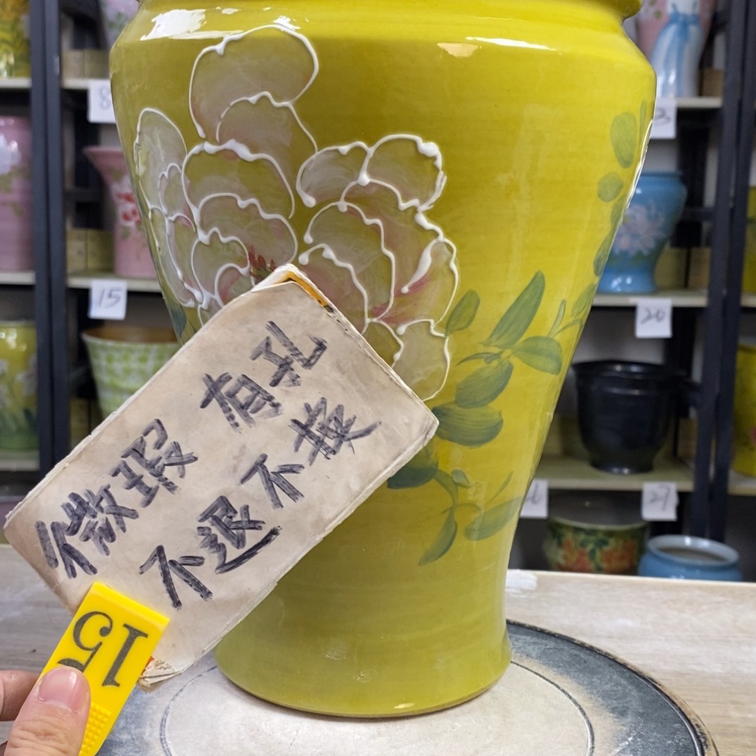 景德镇手工手绘陶瓷花盆