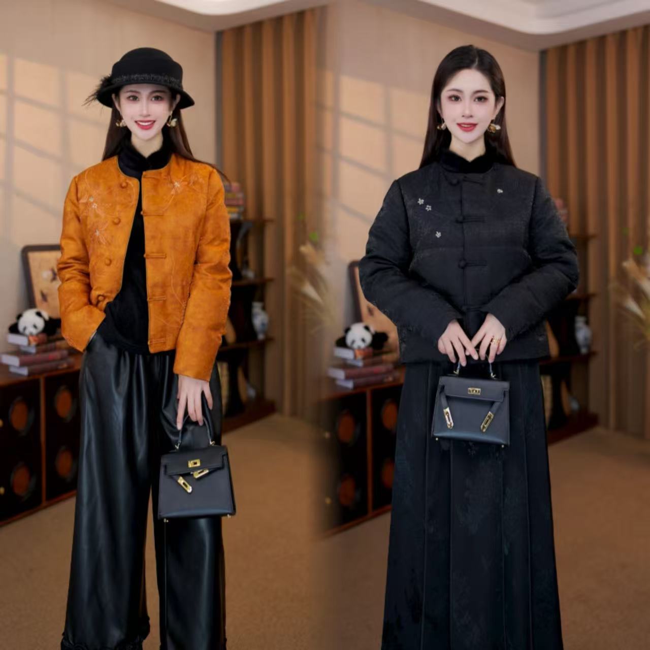 【落日橘】新中式国风重工刺绣羽绒服女冬季新款厚外套MCGYR2500