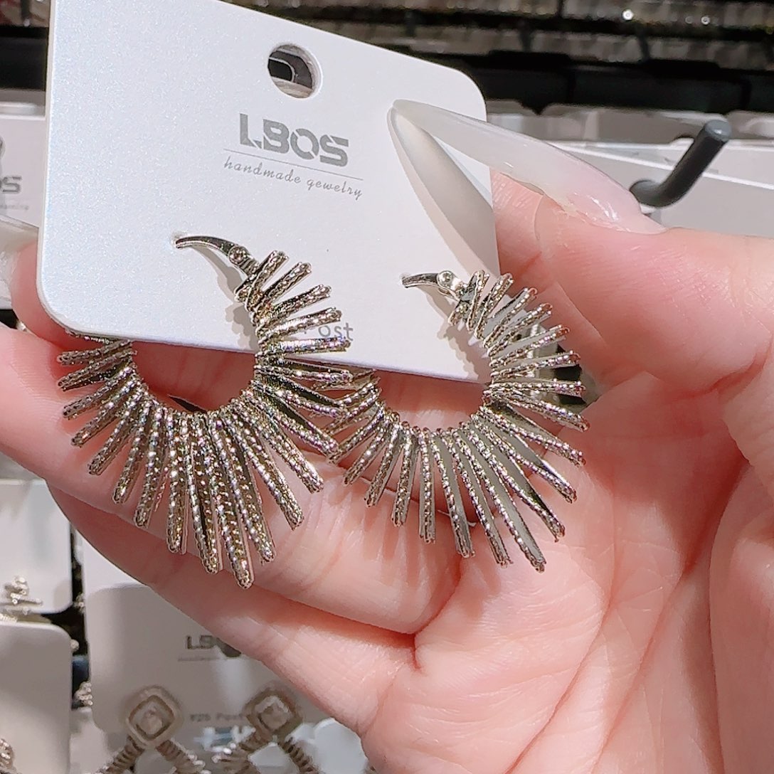 锆石铜合金925银耳环