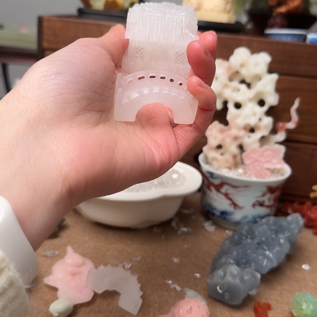 辣***）昌化石印石桥加房子