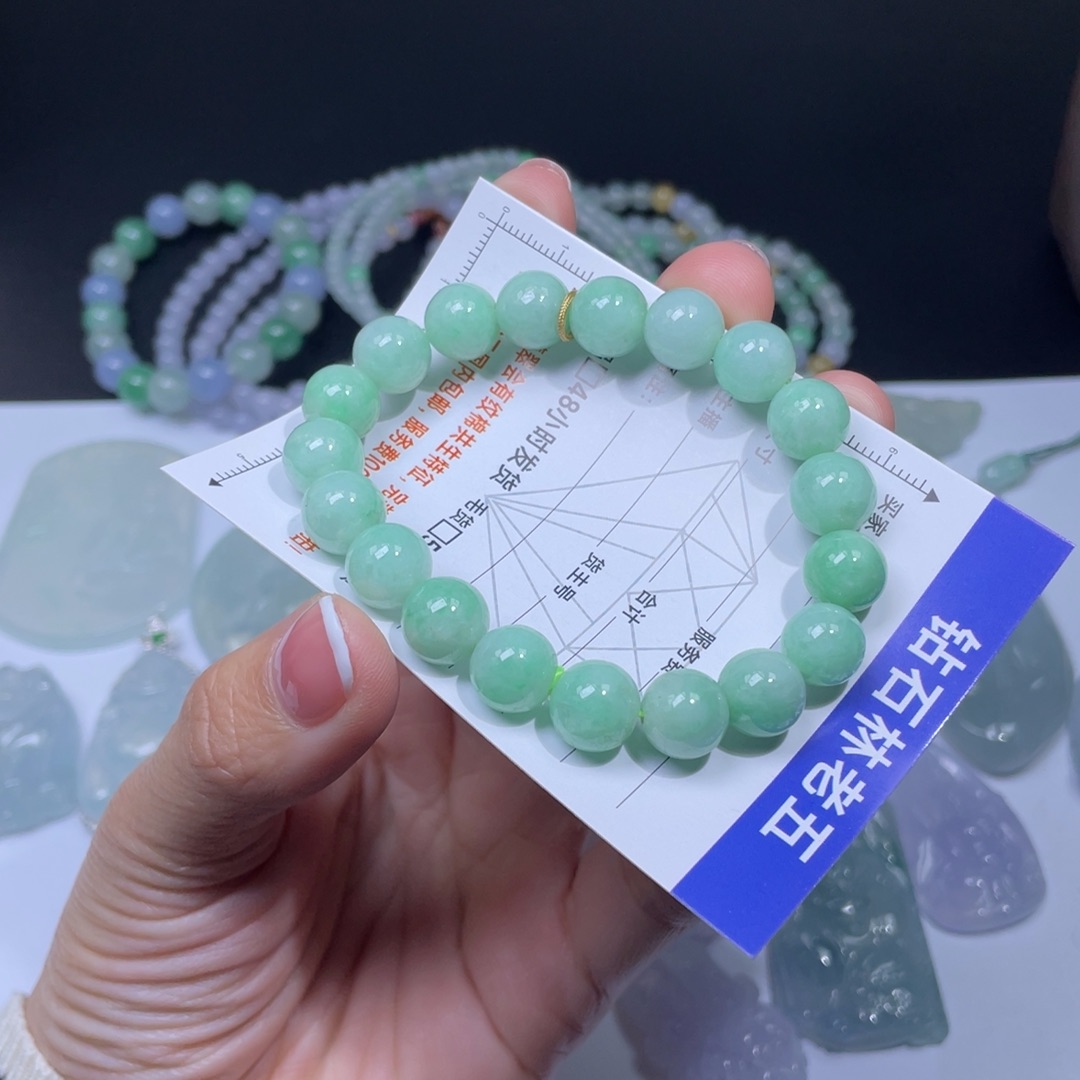 翡翠手链未镶嵌手串