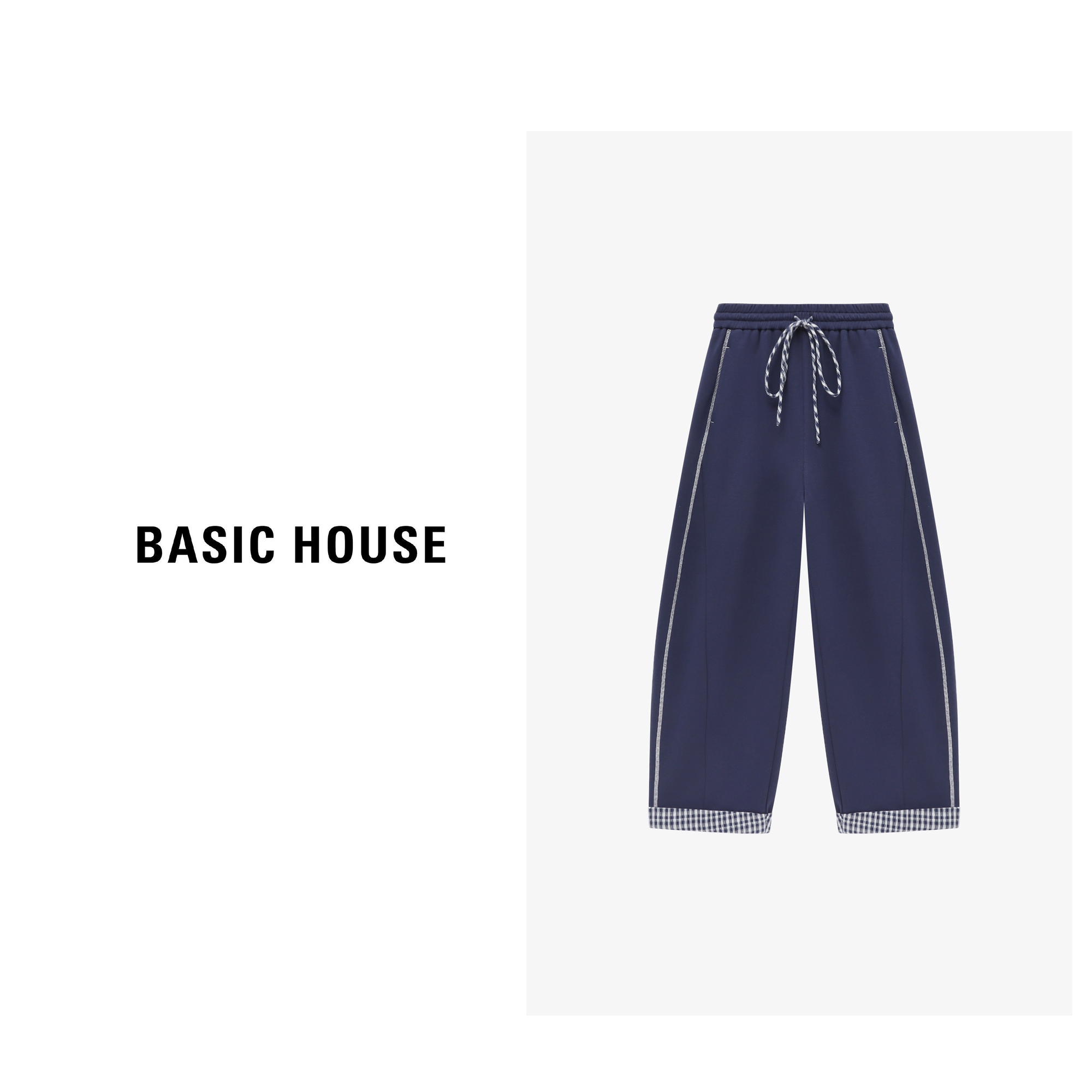 Basic House/百家好百搭老钱风女装洋气小众休闲裤女-B0625B5LAK2