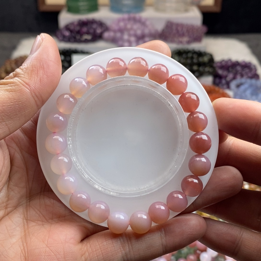 水晶手链未镶嵌天然非红玛瑙9mm 00000058