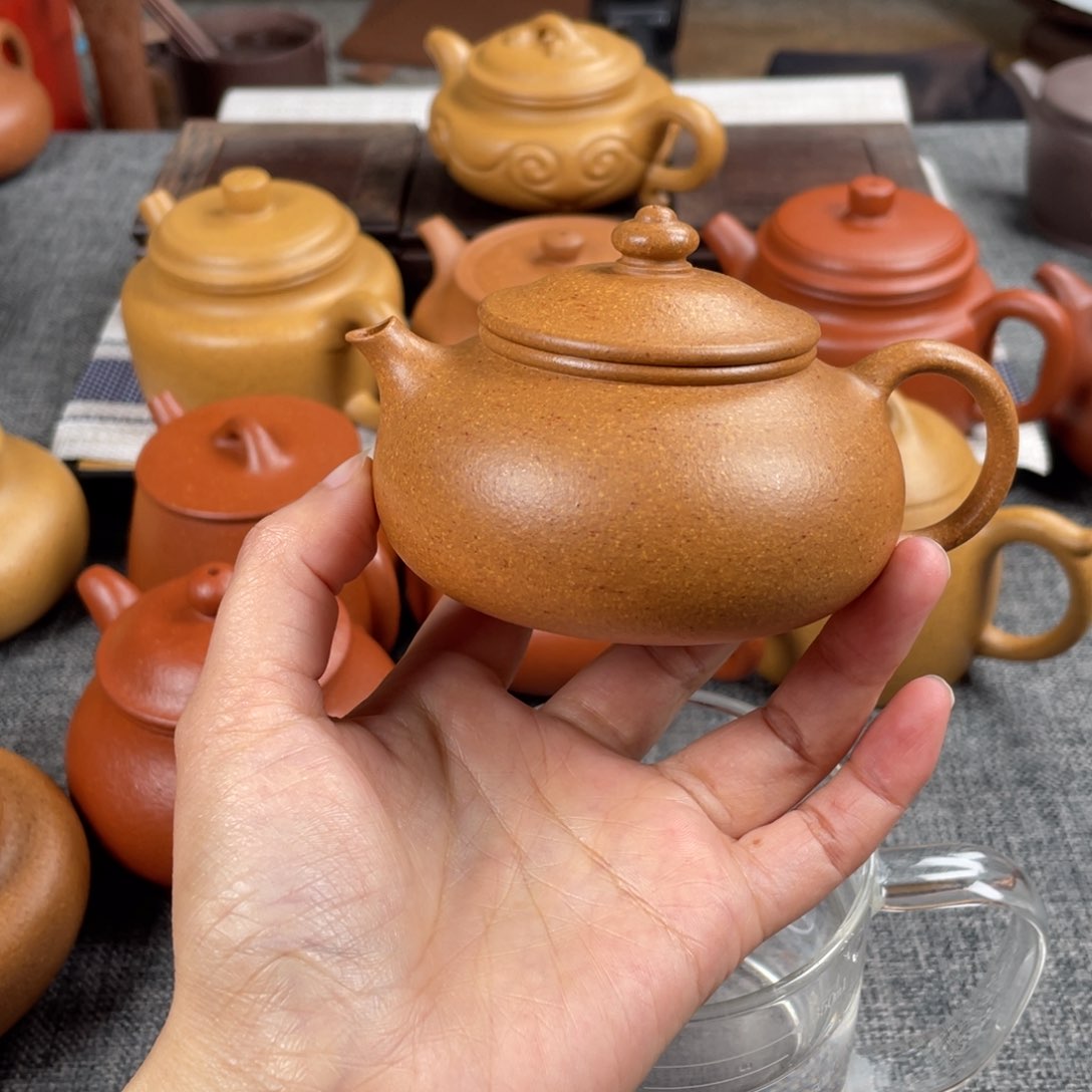 紫砂茶壶30目黄降坡150寒江全手