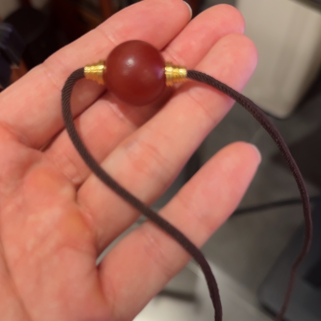龙***海水晶玻璃吸管款老古珠一个
