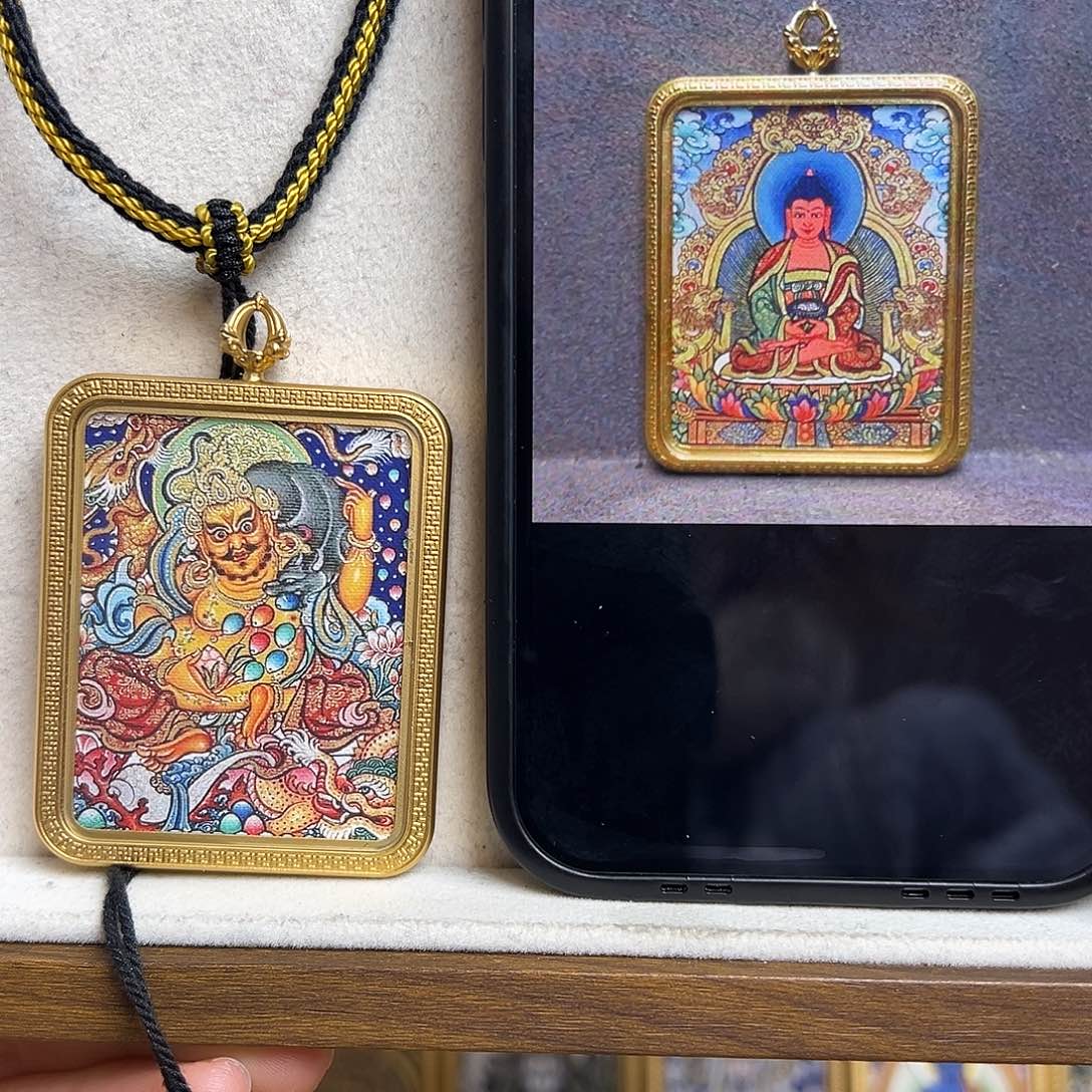 阿***飞吊坠双面阿弥黄老爷