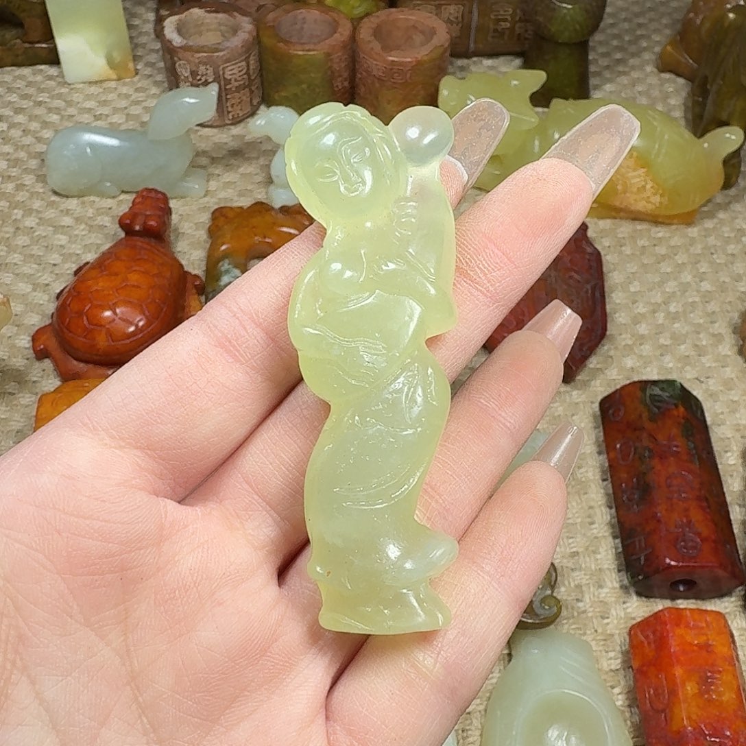 白玉菩提吊坠挂件