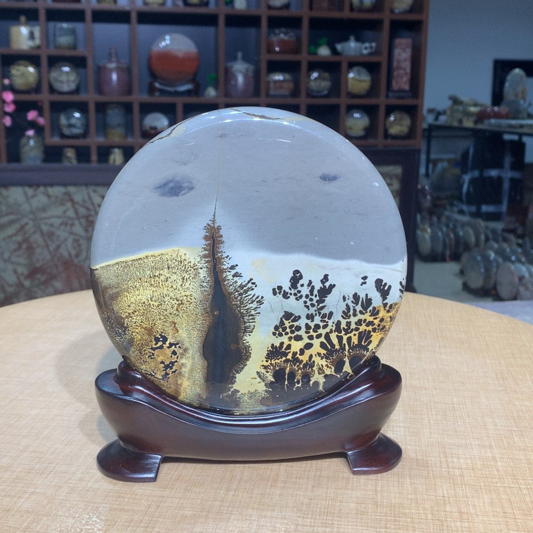 紫砂，广西国画石摆件，收藏观赏