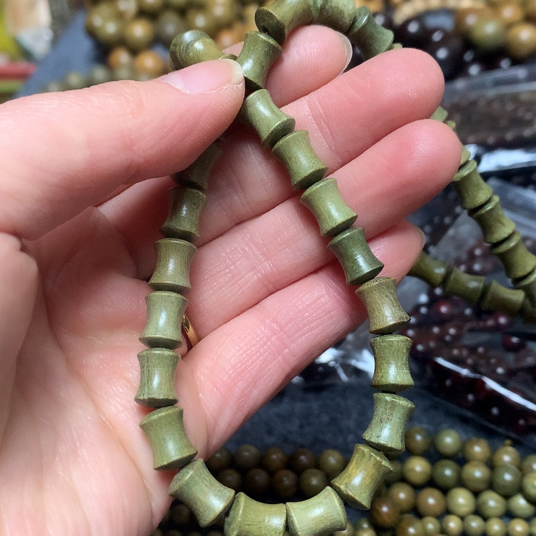 维腊木（绿檀）手串/手链桃*?