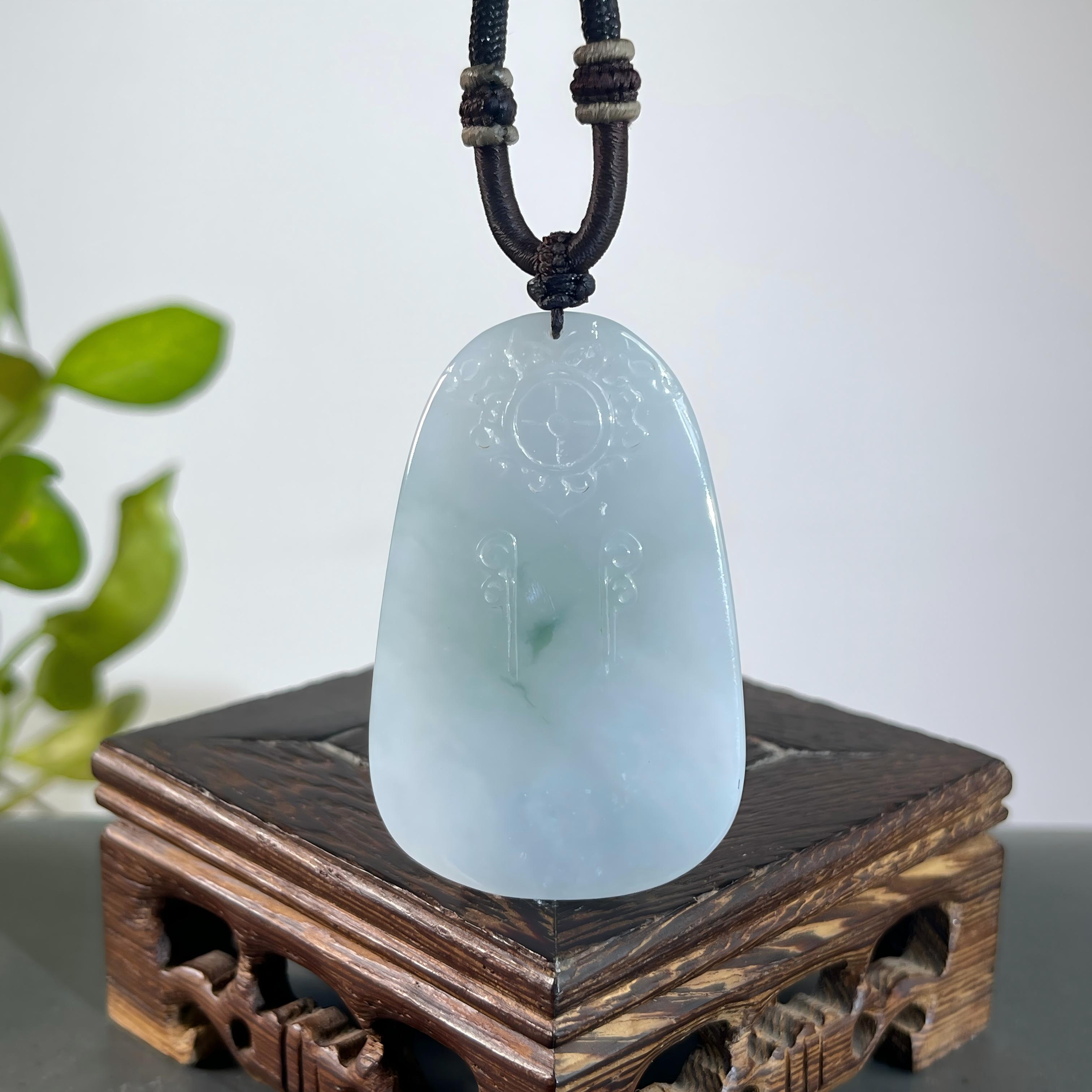 JXW01-122  天然缅甸翡翠A货  仿古牌