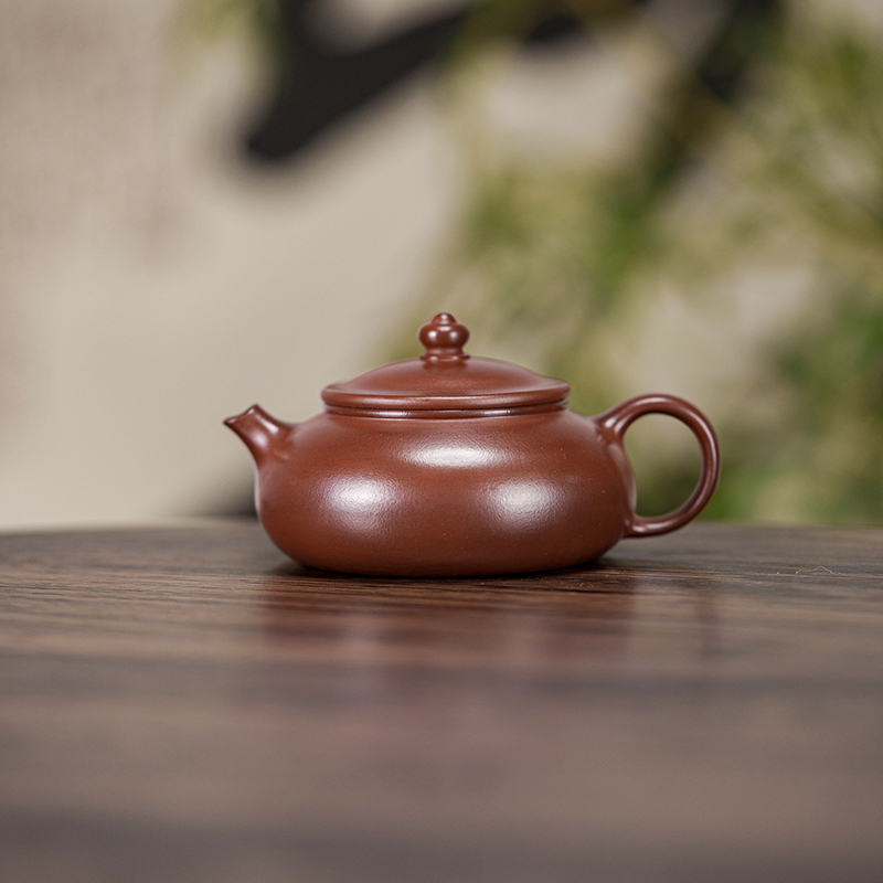 【寒江】原矿红皮龙 160cc 手工制作 内推孔 宜兴紫砂壶