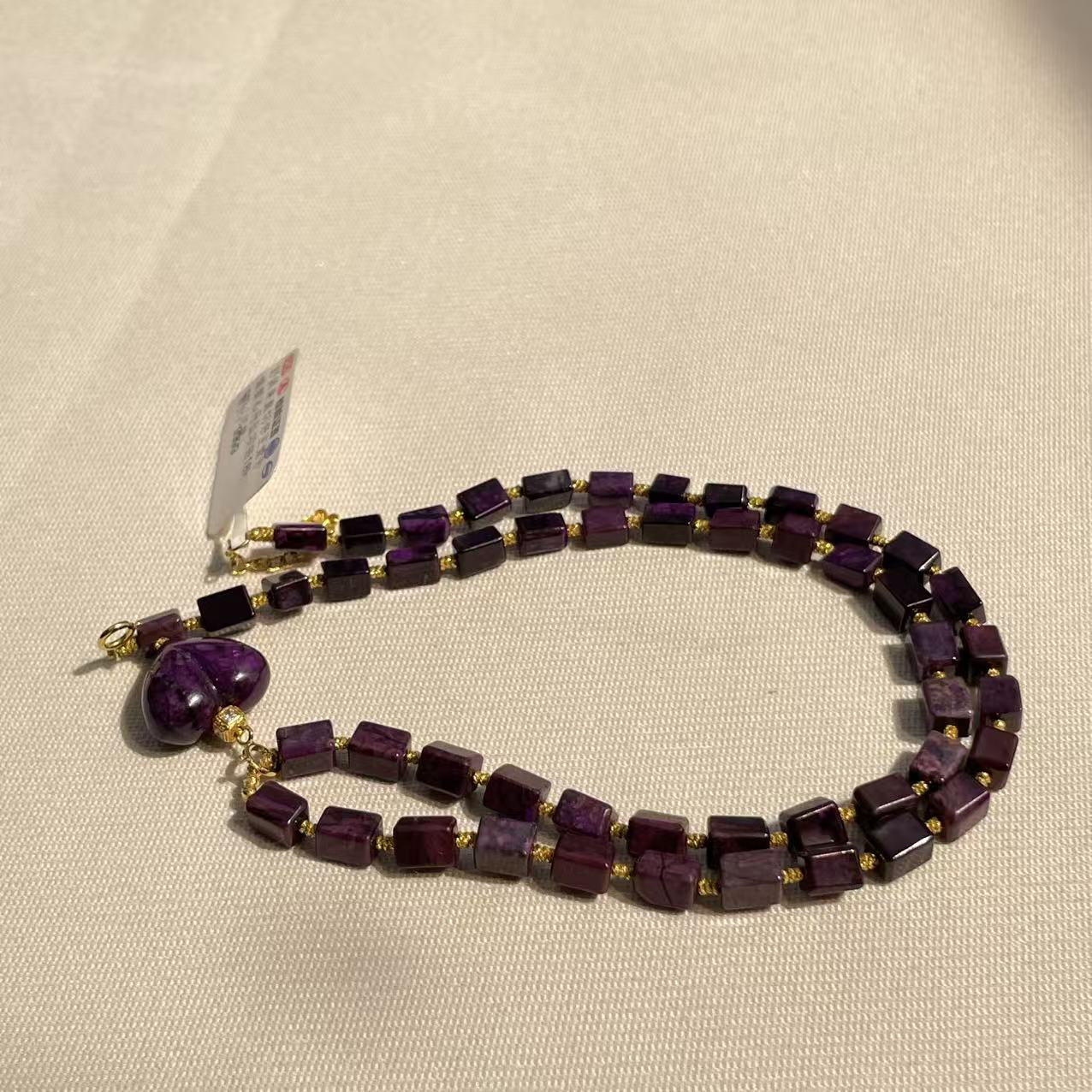 舒俱来直切帝王紫帝王紫爱心吊坠项链18k/45cm（远黛）AZB7063