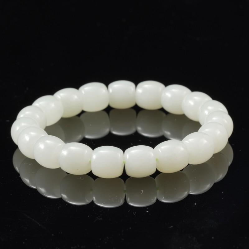 悦春|极油润新疆且末和田玉晴水手串多样性发货*79007*【YF】