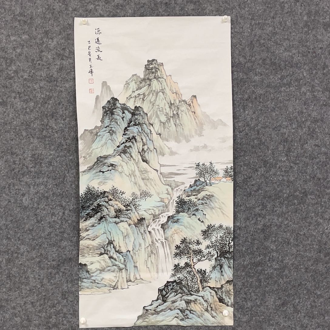 高***行国画三尺画芯 捡漏