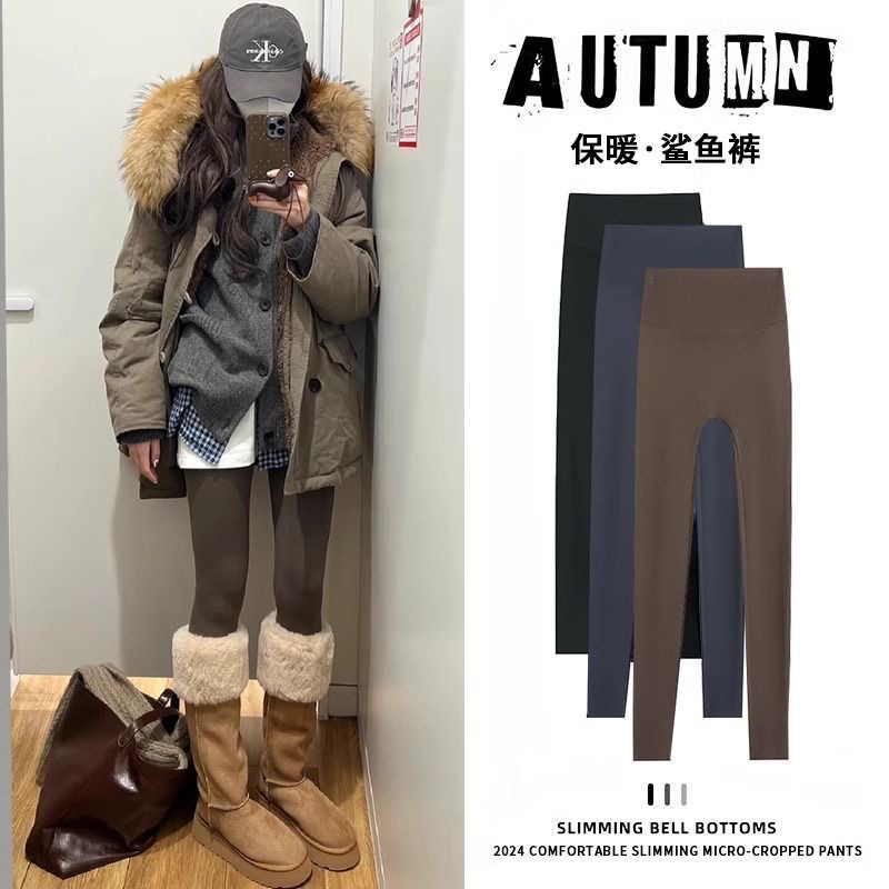 外穿鲨鱼打底裤显瘦加绒芭比裤