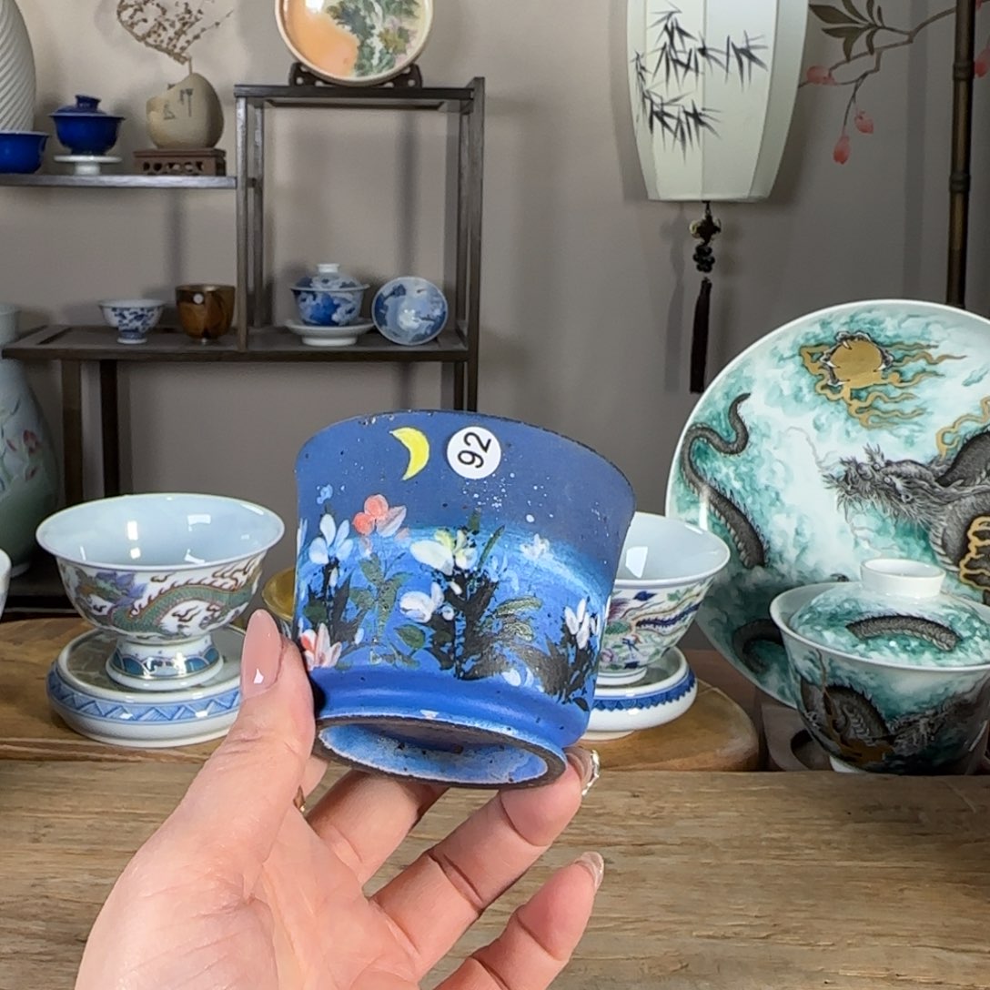 杯景德镇陶瓷柴烧多人