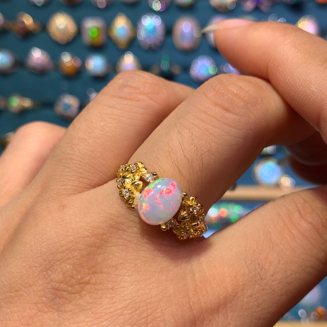 欧泊银S925镶嵌戒指款