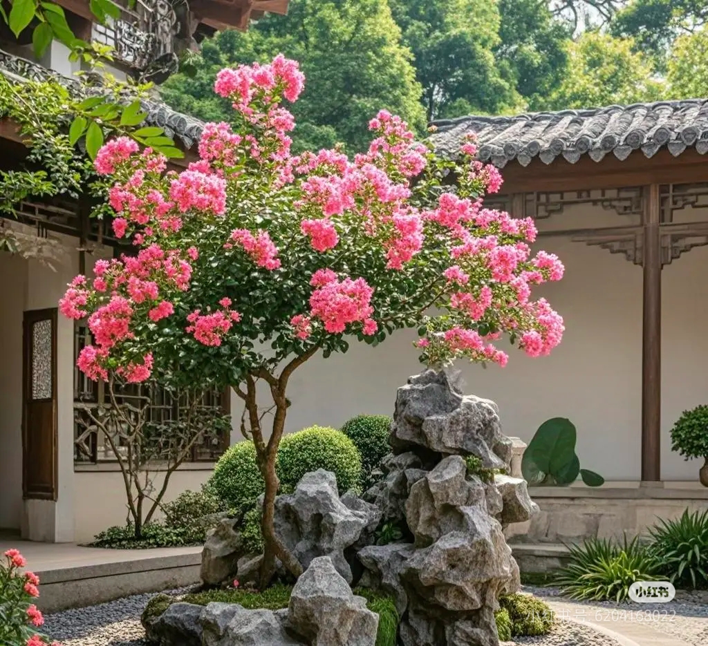 川红紫薇，庭院植物 花园造景树