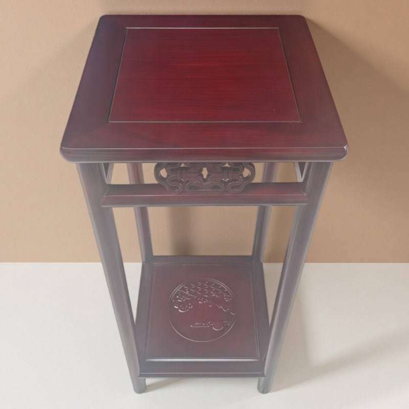 南美酸枝明式花架客厅实木花几中式盆景架尺寸35*35*80cm