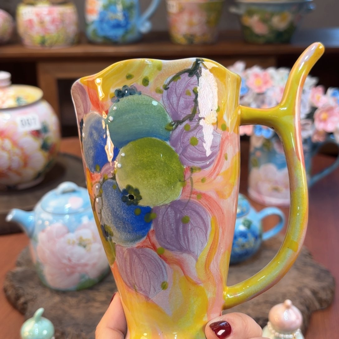 景德镇手绘高温釉下彩陶瓷茶具